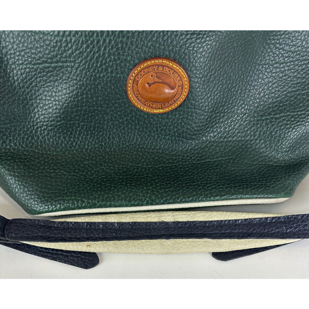 Vtg Dooney & Bourke Teton Tri-Color Drawstring Bucket Bag All Weather Leather - Picture 13 of 15